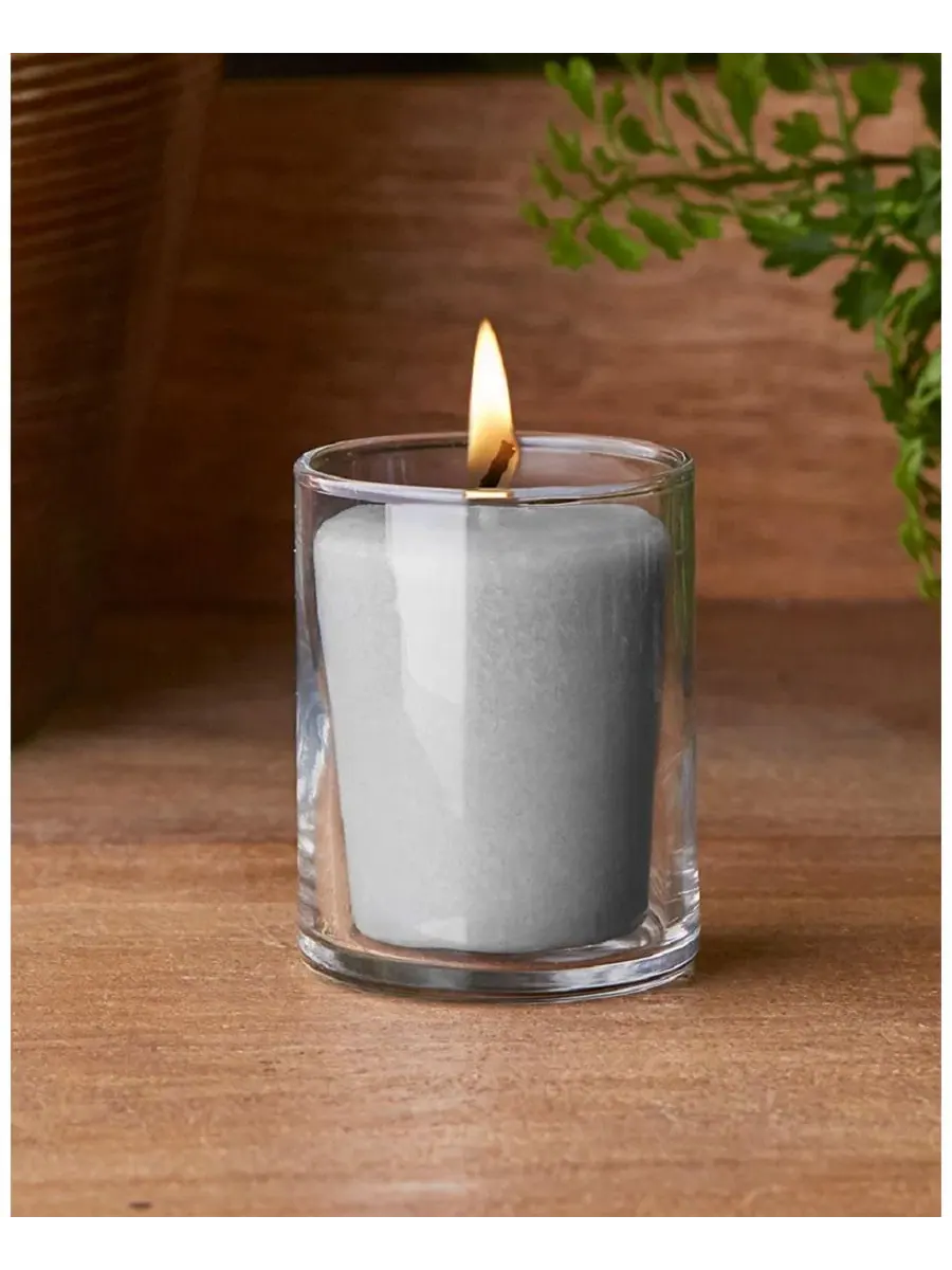 Набор из 18 свечей Votive Tobacco Vanilla ROOT CANDLES — изображение 2 из 2, платиновый серый