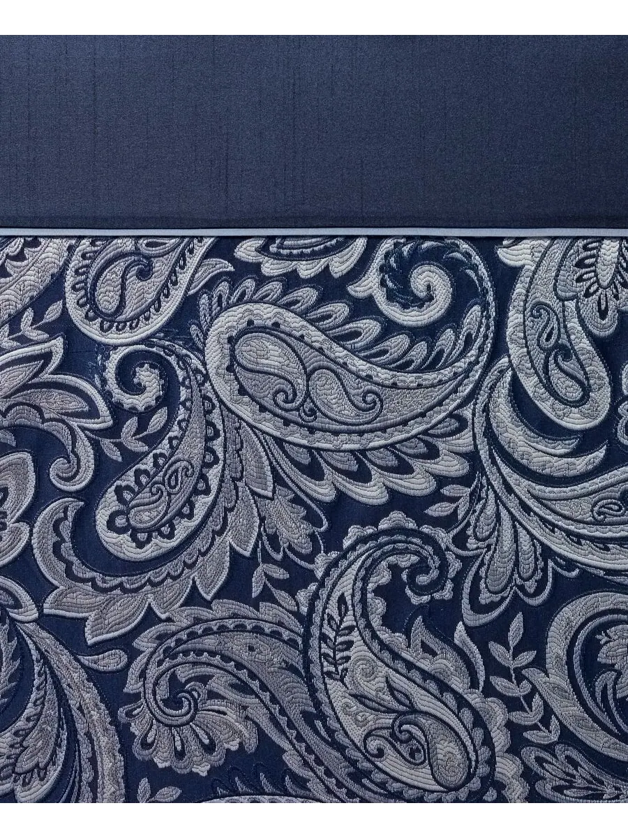 Шторка для душа Aubrey Jacquard с бисерной отделкой, 72" x 72" Madison Park — изображение 4 из 5, темно-синий