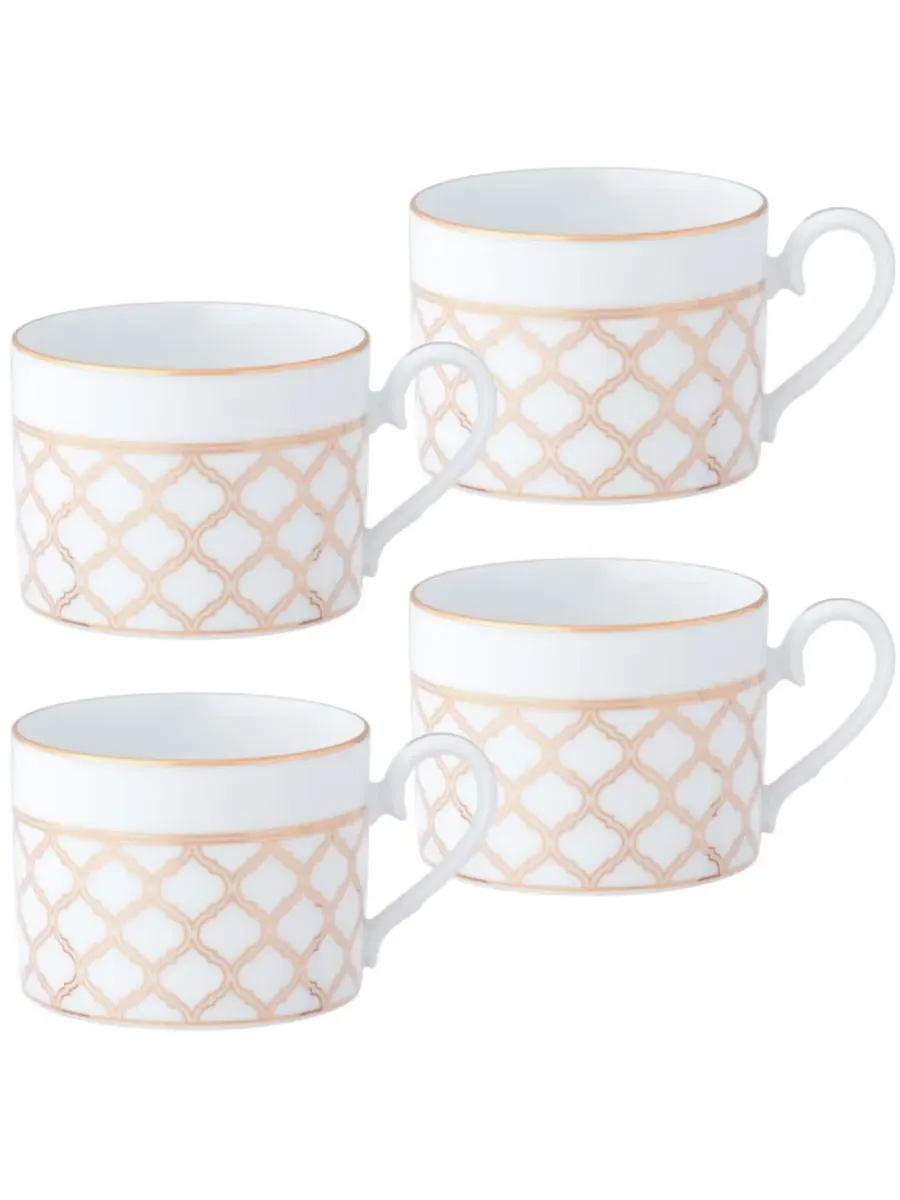 Набор из 4 чашек Noritake Eternal Palace 0,2 л — изображение 1 из 10, белый золотистый