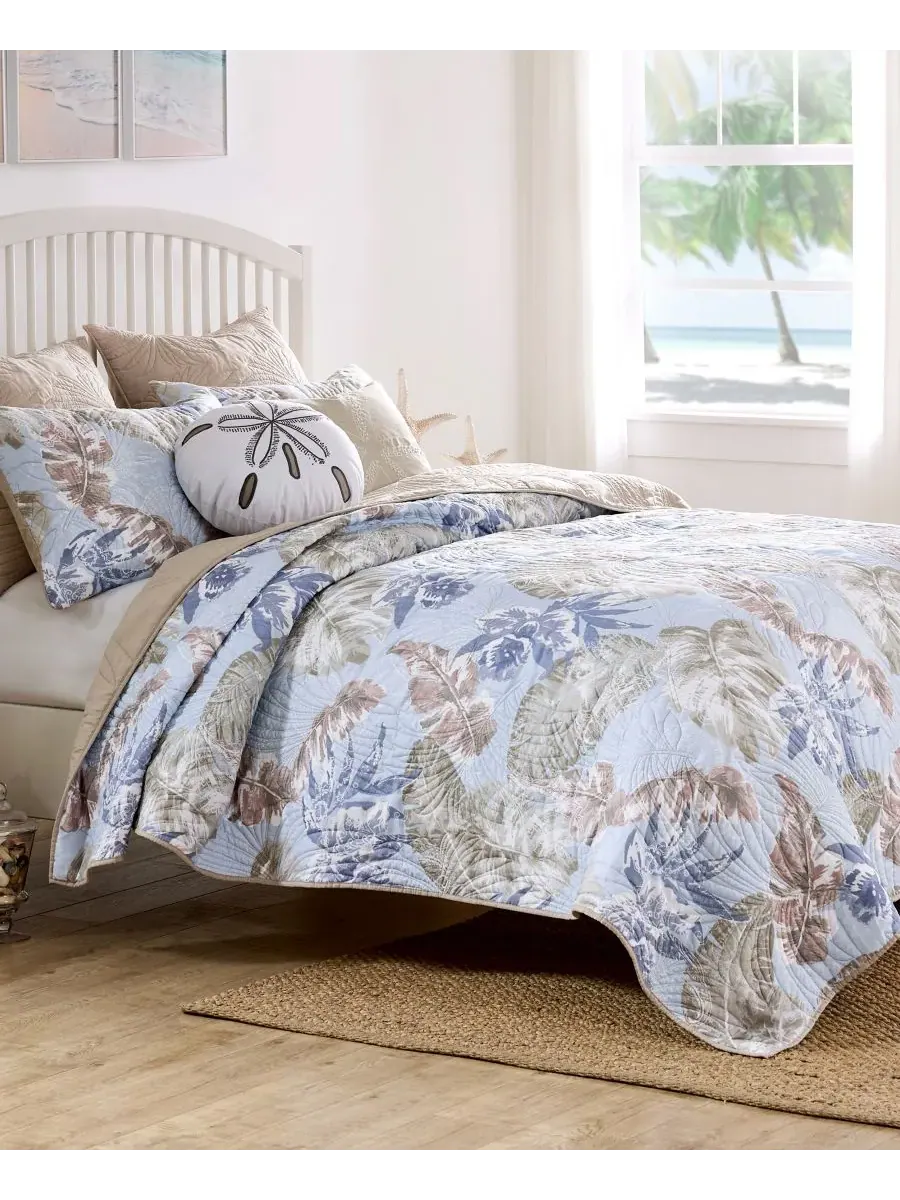 Комплекты стеганых одеял «Тропики, побережье, пальмы» Greenland Home Fashions — изображение 2 из 6, дымка