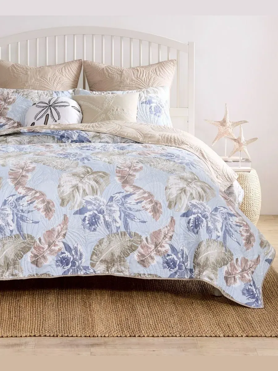 Комплекты стеганых одеял «Тропики, побережье, пальмы» Greenland Home Fashions — изображение 4 из 6, дымка