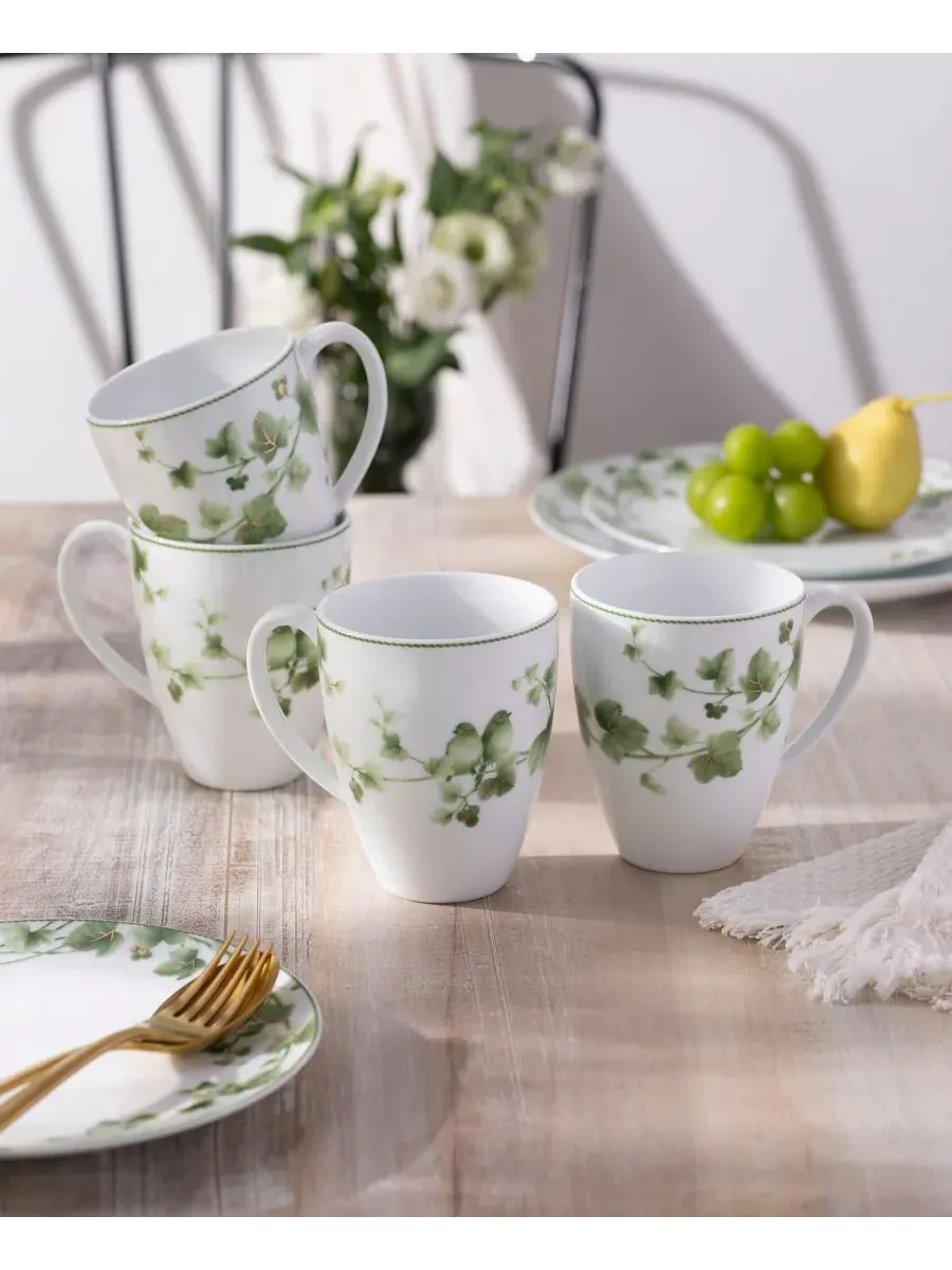Набор из 4 кружек Noritake Ivy Whisper 473 мл — изображение 2 из 10, зеленый