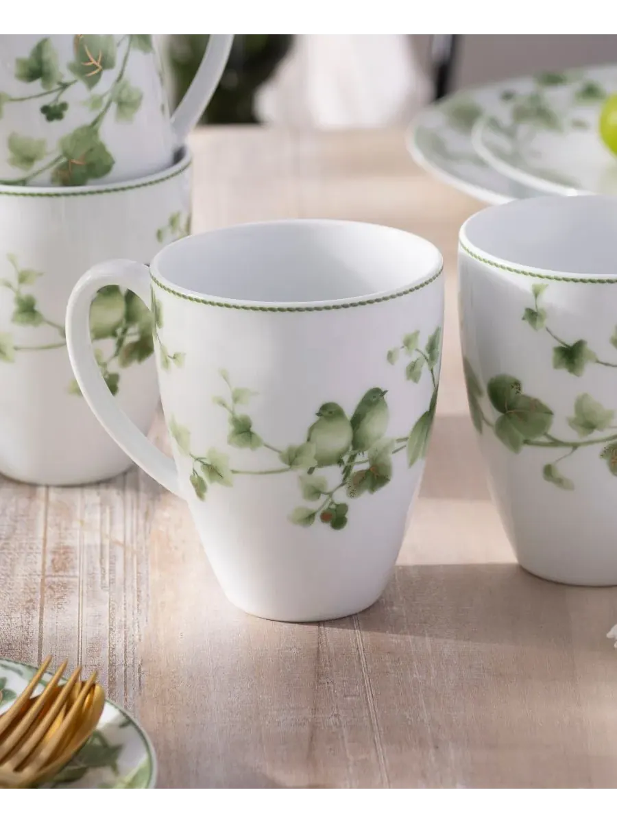 Набор из 4 кружек Noritake Ivy Whisper 473 мл — изображение 3 из 10, зеленый