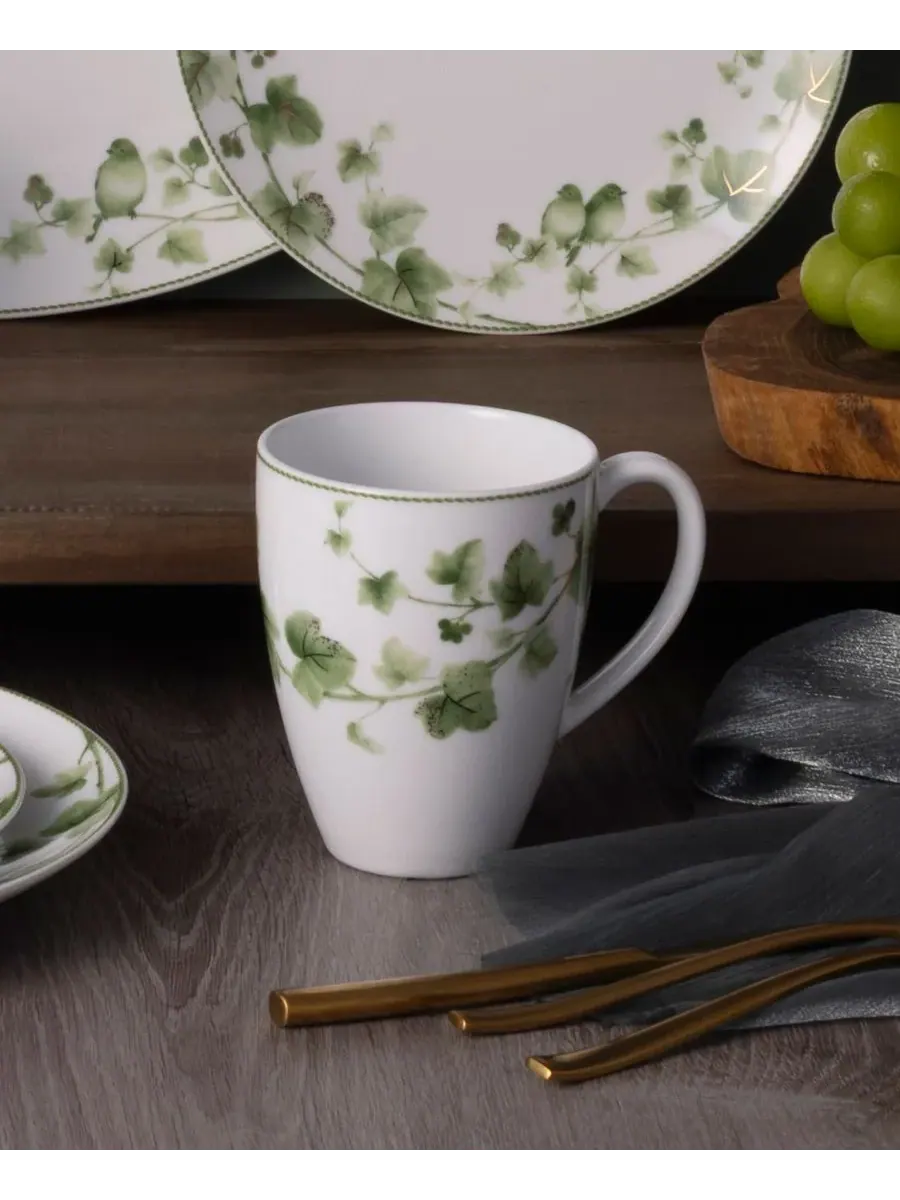Набор из 4 кружек Noritake Ivy Whisper 473 мл — изображение 6 из 10, зеленый