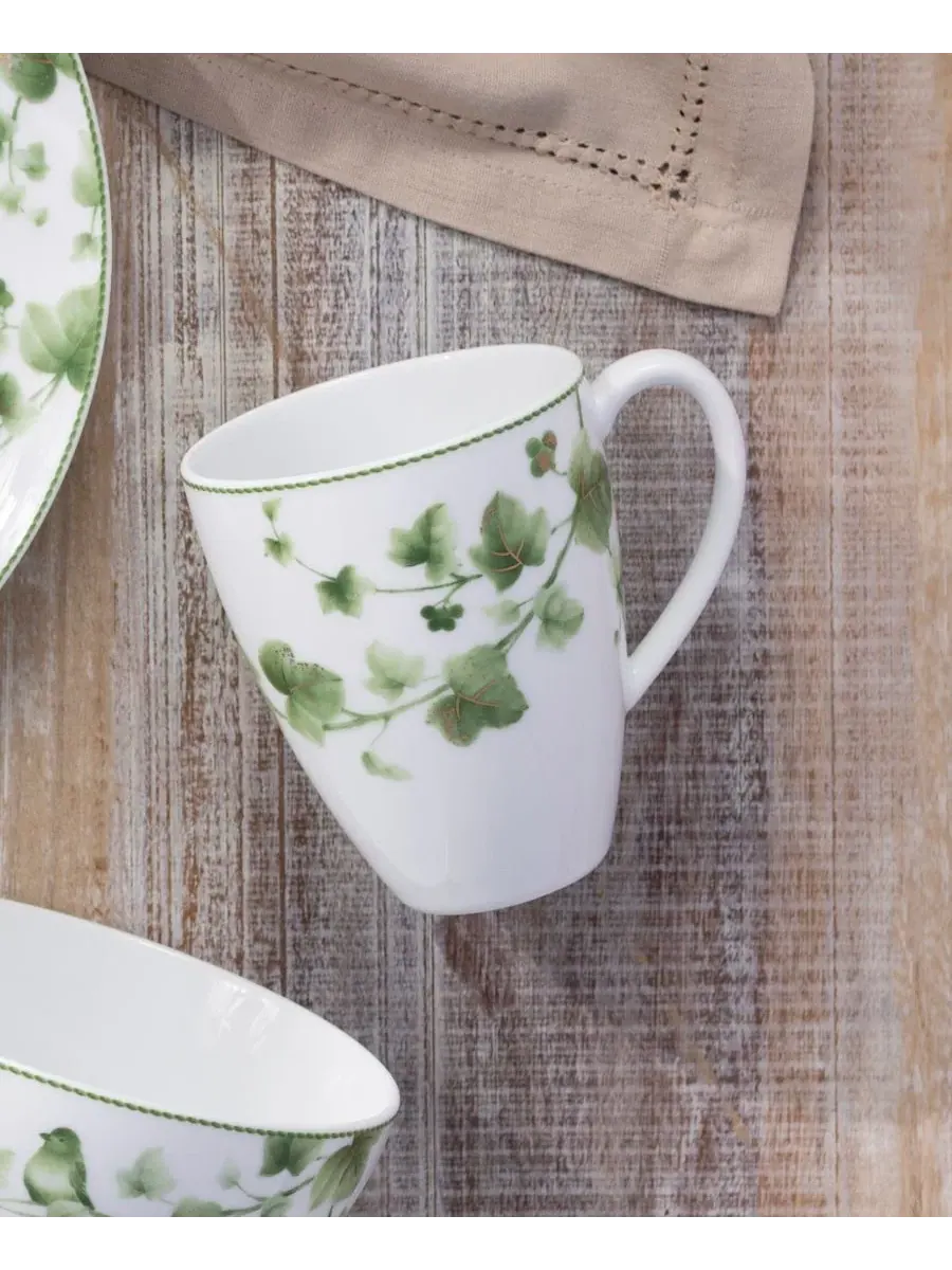 Набор из 4 кружек Noritake Ivy Whisper 473 мл — изображение 8 из 10, зеленый