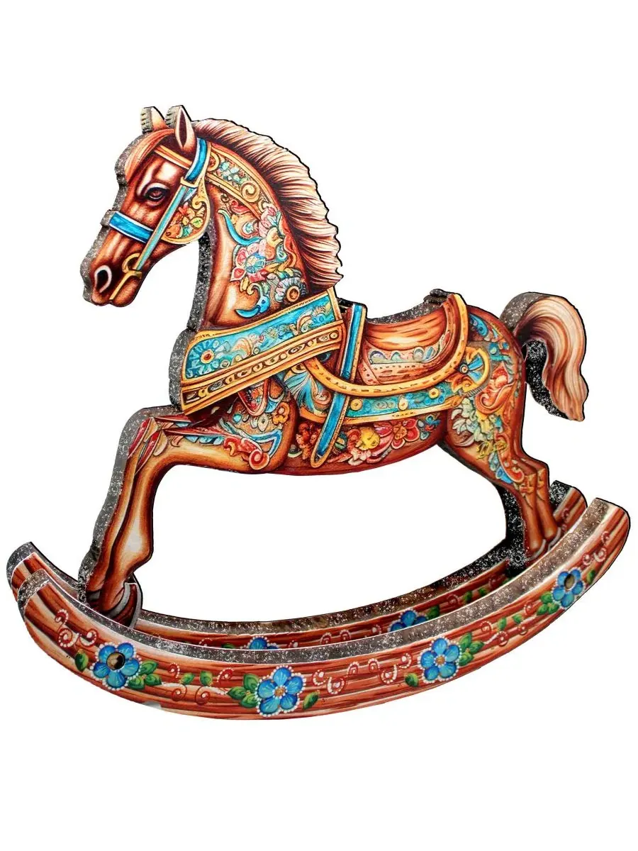 Настольное рождественское украшение Rocking Horse Centerpiece G.DeBrekht — мульти