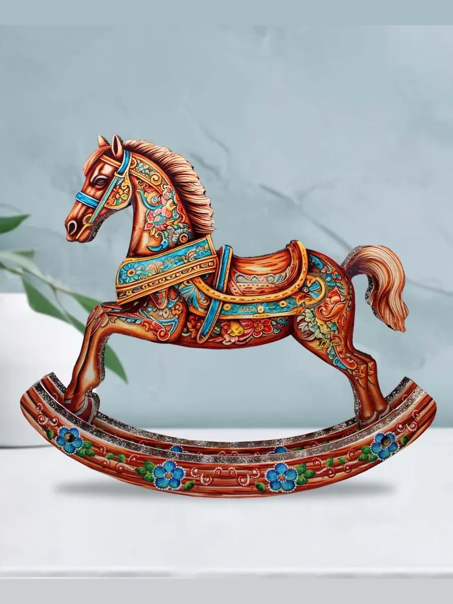 Настольное рождественское украшение Rocking Horse Centerpiece G.DeBrekht — изображение 6 из 9, мульти