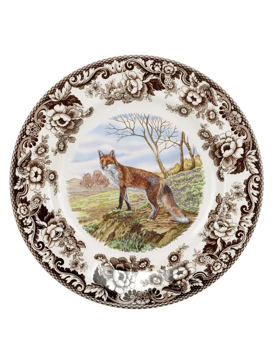 Обеденная тарелка «Лесная рыжая лиса» Spode — изображение 1 из 3, коричневый