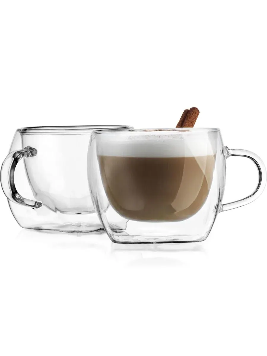 Набор из 2 стаканов Contessa Tea Double Wall Godinger — изображение 1 из 1, прозрачный