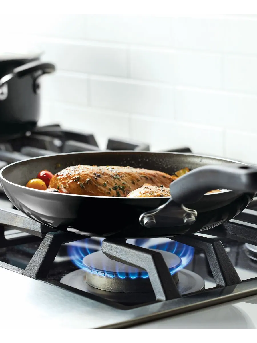 Набор посуды Cookstart DiamondMax с антипригарным покрытием, 15 предметов Farberware — изображение 7 из 10, черный