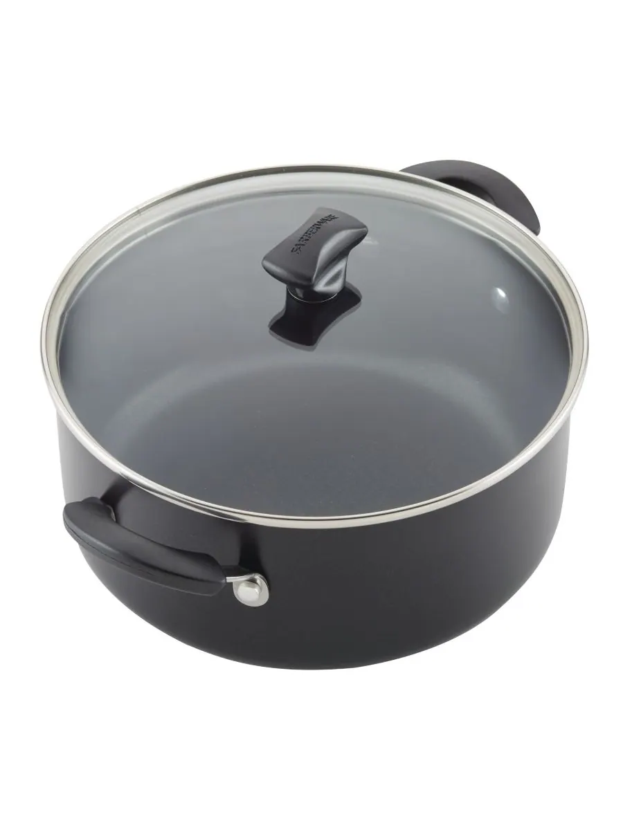 Набор посуды Cookstart DiamondMax с антипригарным покрытием, 15 предметов Farberware — изображение 9 из 10, черный