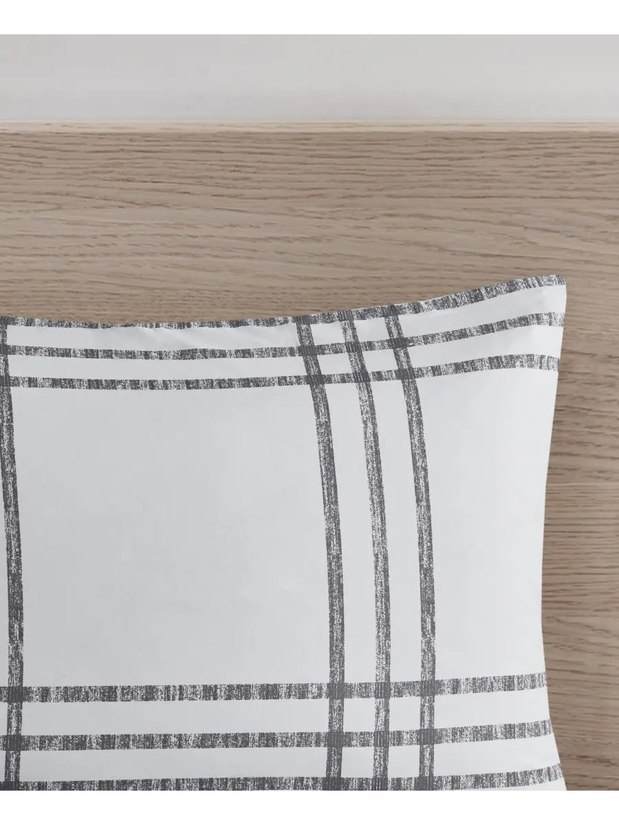 Двустороннее одеяло Pike Plaid, размер Twin/Twin XL Intelligent Design — изображение 8 из 10, белый