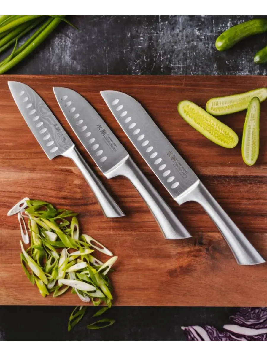 Нож Дамасиро 13 см «Попробуй меня Santoku» Cuisine::Pro — изображение 2 из 2, нет цвета