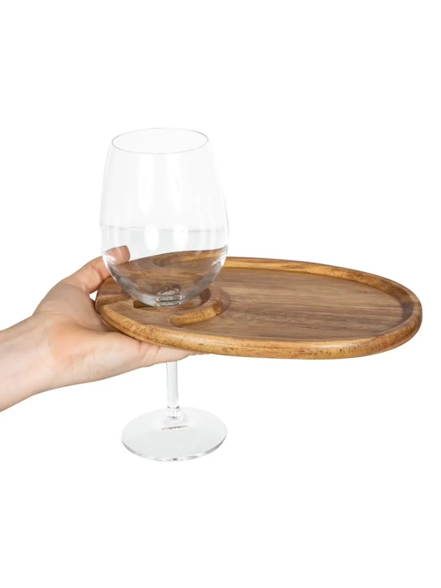 Набор из 4 тарелок для закусок Toscana by Wine Picnic Time — изображение 3 из 5, коричневый