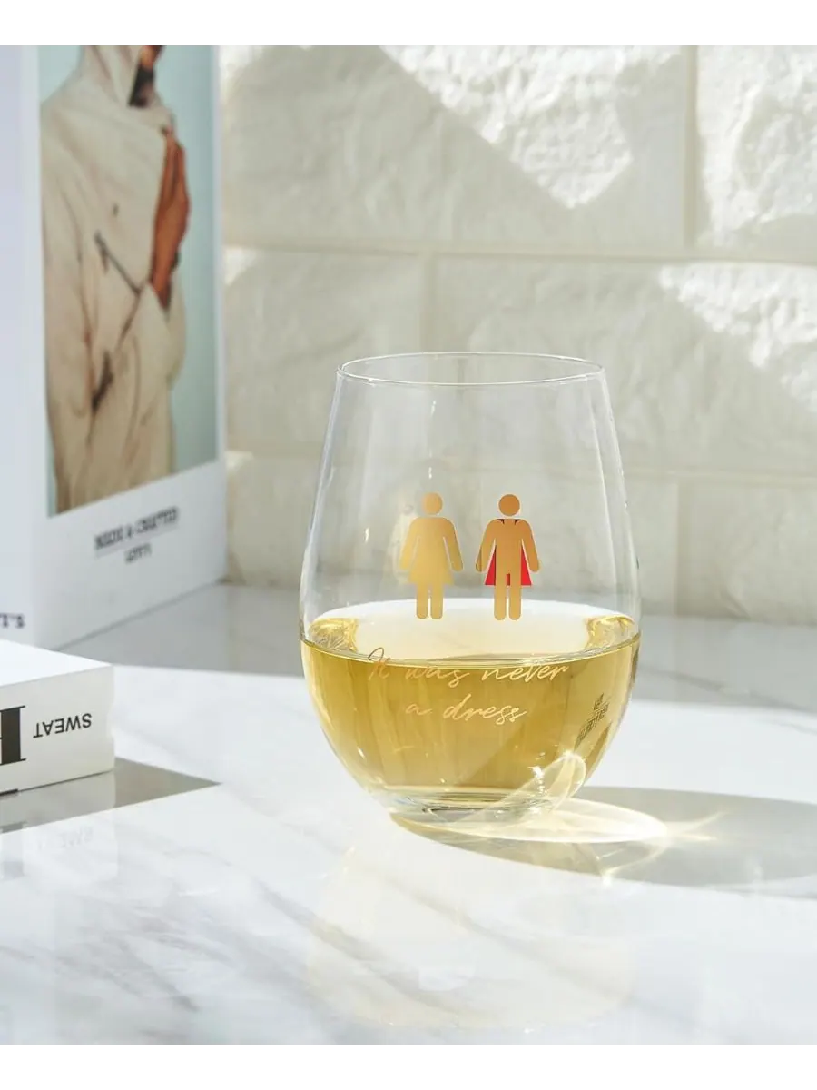 Это никогда не был бокал для вина в форме платья The Wine Savant — изображение 2 из 4, прозрачный