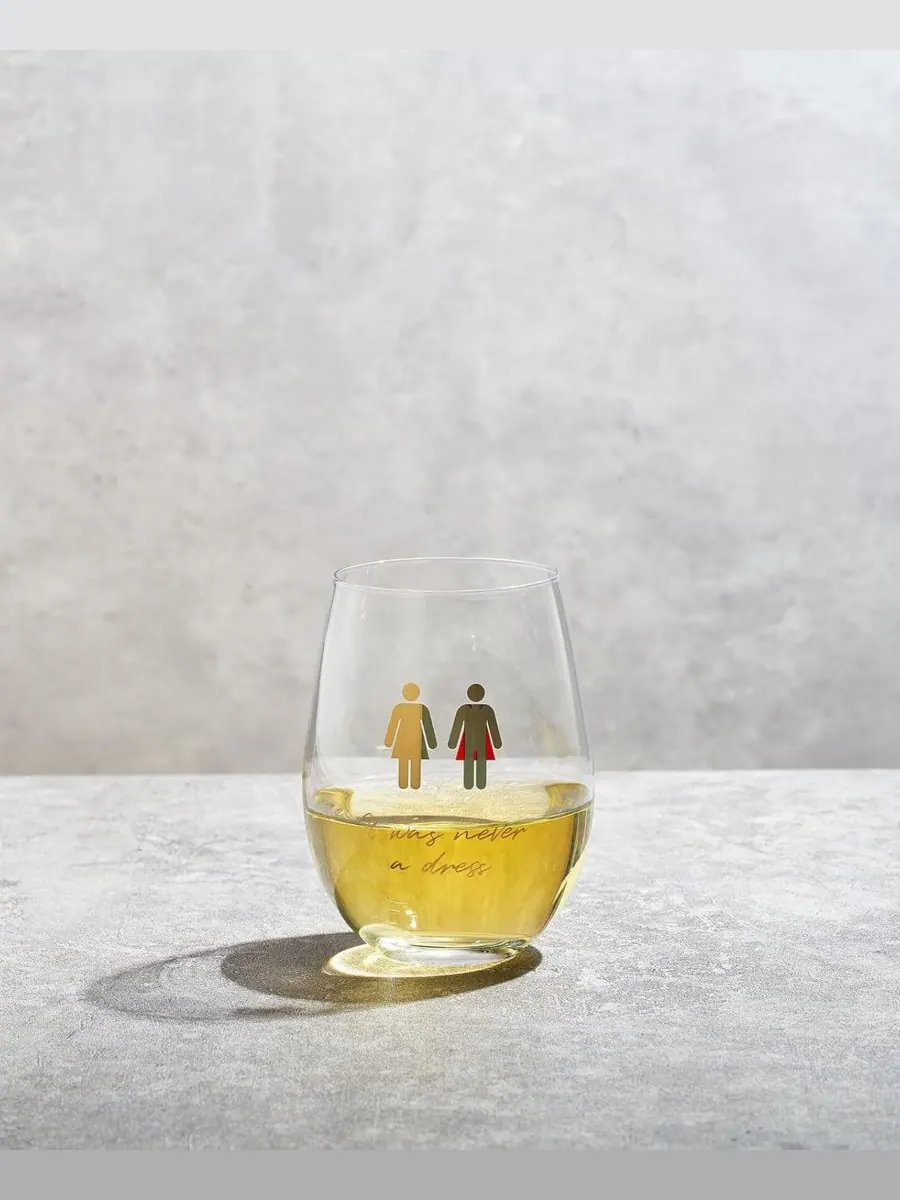 Это никогда не был бокал для вина в форме платья The Wine Savant — изображение 3 из 4, прозрачный