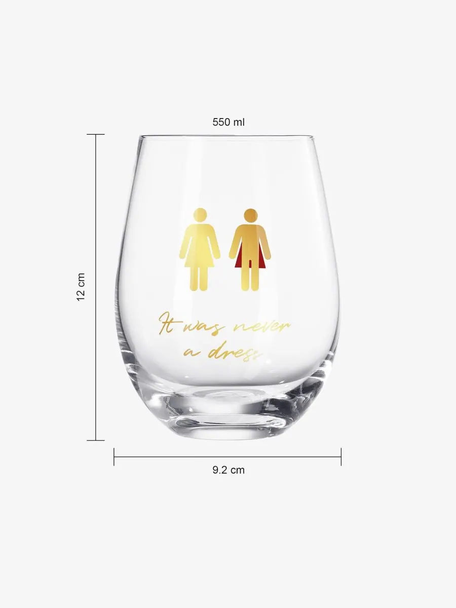 Это никогда не был бокал для вина в форме платья The Wine Savant — изображение 4 из 4, прозрачный