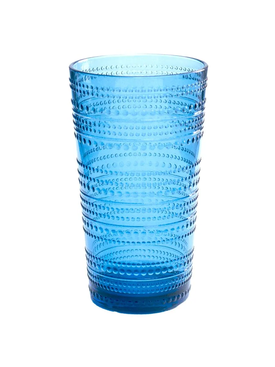 Набор из 6 больших кобальтовых бокалов с бусинами Abode Homewares — изображение 2 из 3, синий