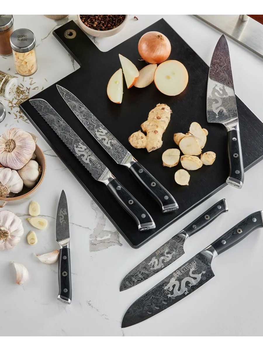 Набор ножей Kiyoshi Kei с подставкой, 7 предметов Cuisine::pro, — изображение 4 из 9, нет цвета