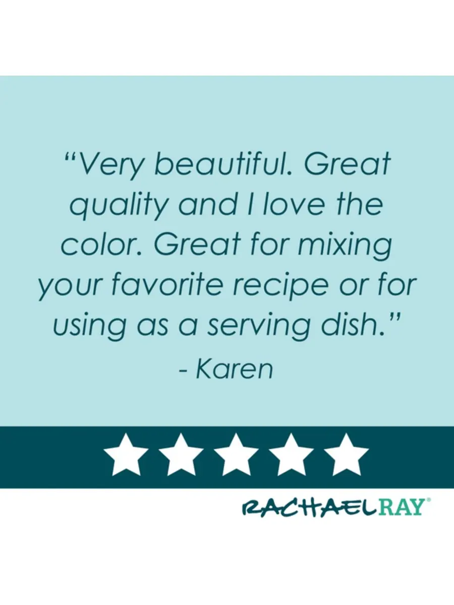 Набор из 2 керамических мисок для смешивания Rachael Ray — изображение 6 из 10, бирюзовый