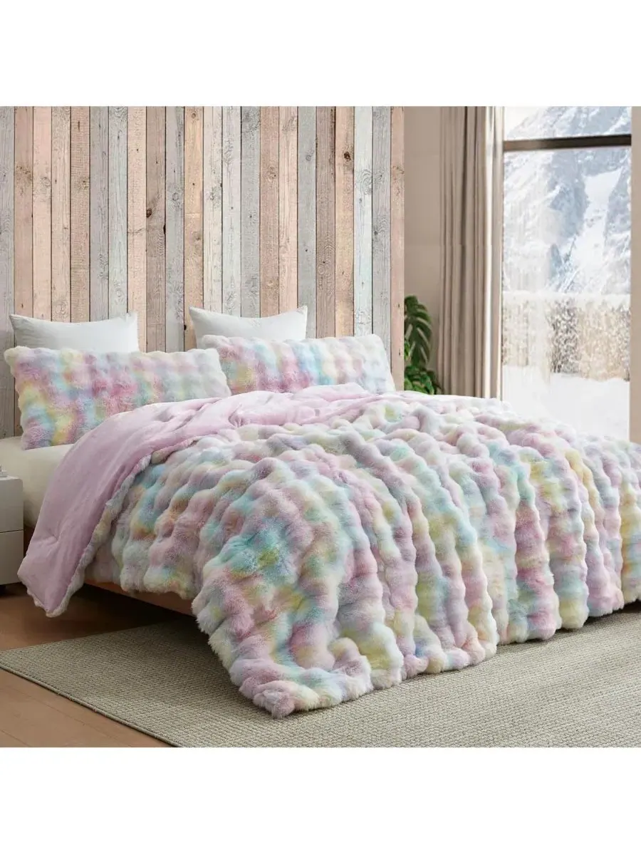 Одеяло-комфортер Oversized из искусственного меха Rainbow Sprinkles Coma Inducer — изображение 1 из 4, мульти