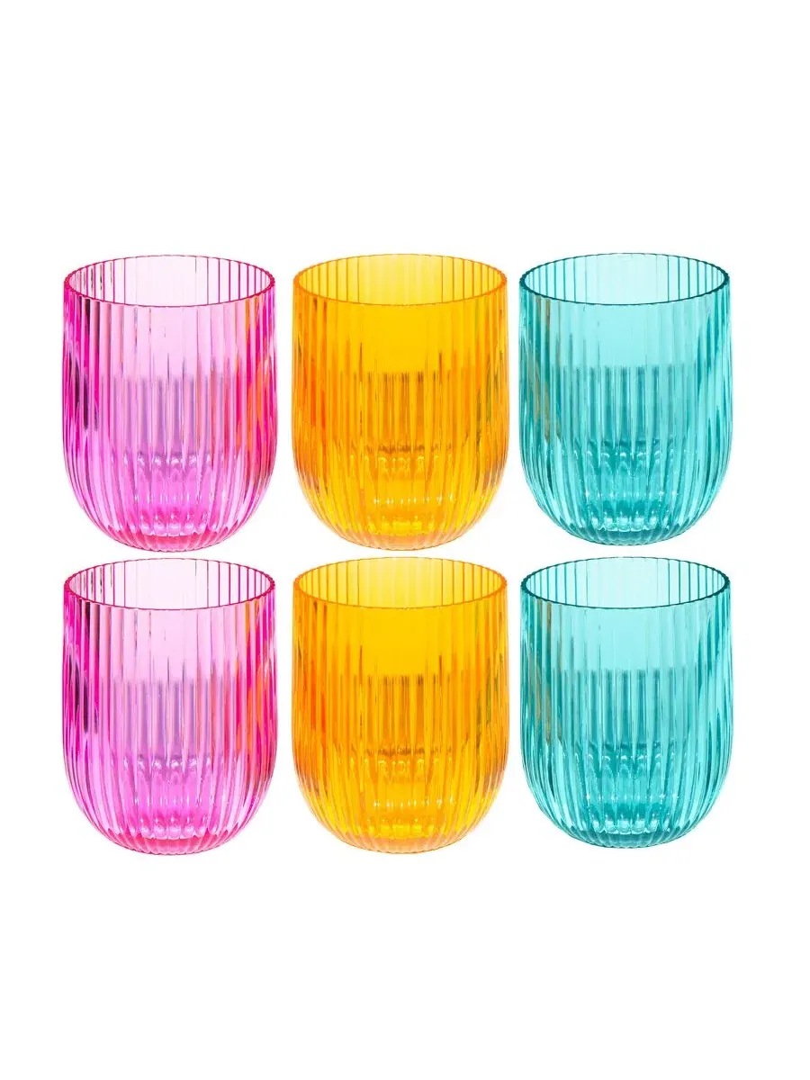 Набор из 6 бокалов для вина без ножки, акриловые, Mesa Abode Homewares — изображение 1 из 5, мульти