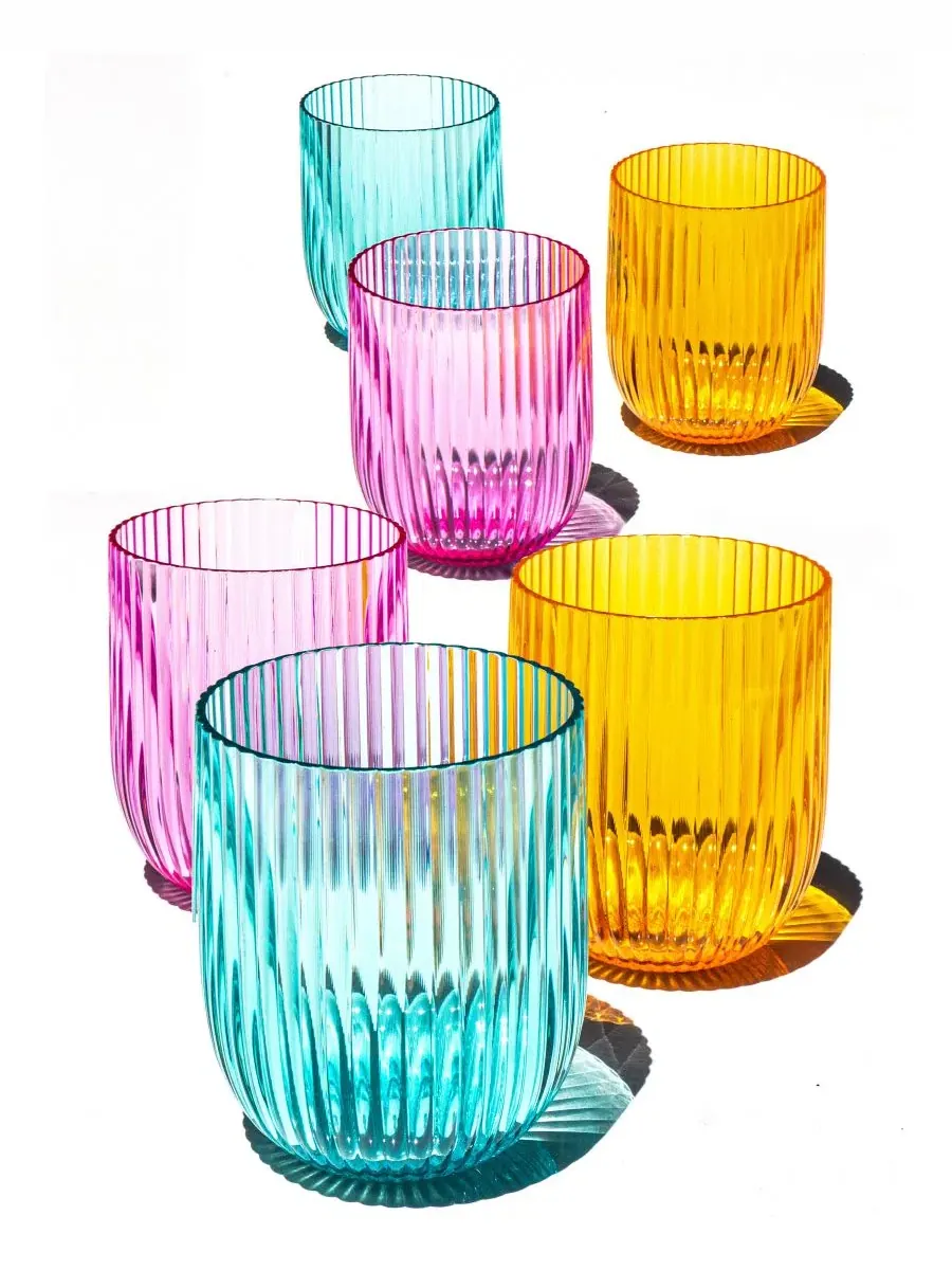 Набор из 6 бокалов для вина без ножки, акриловые, Mesa Abode Homewares — изображение 3 из 5, мульти