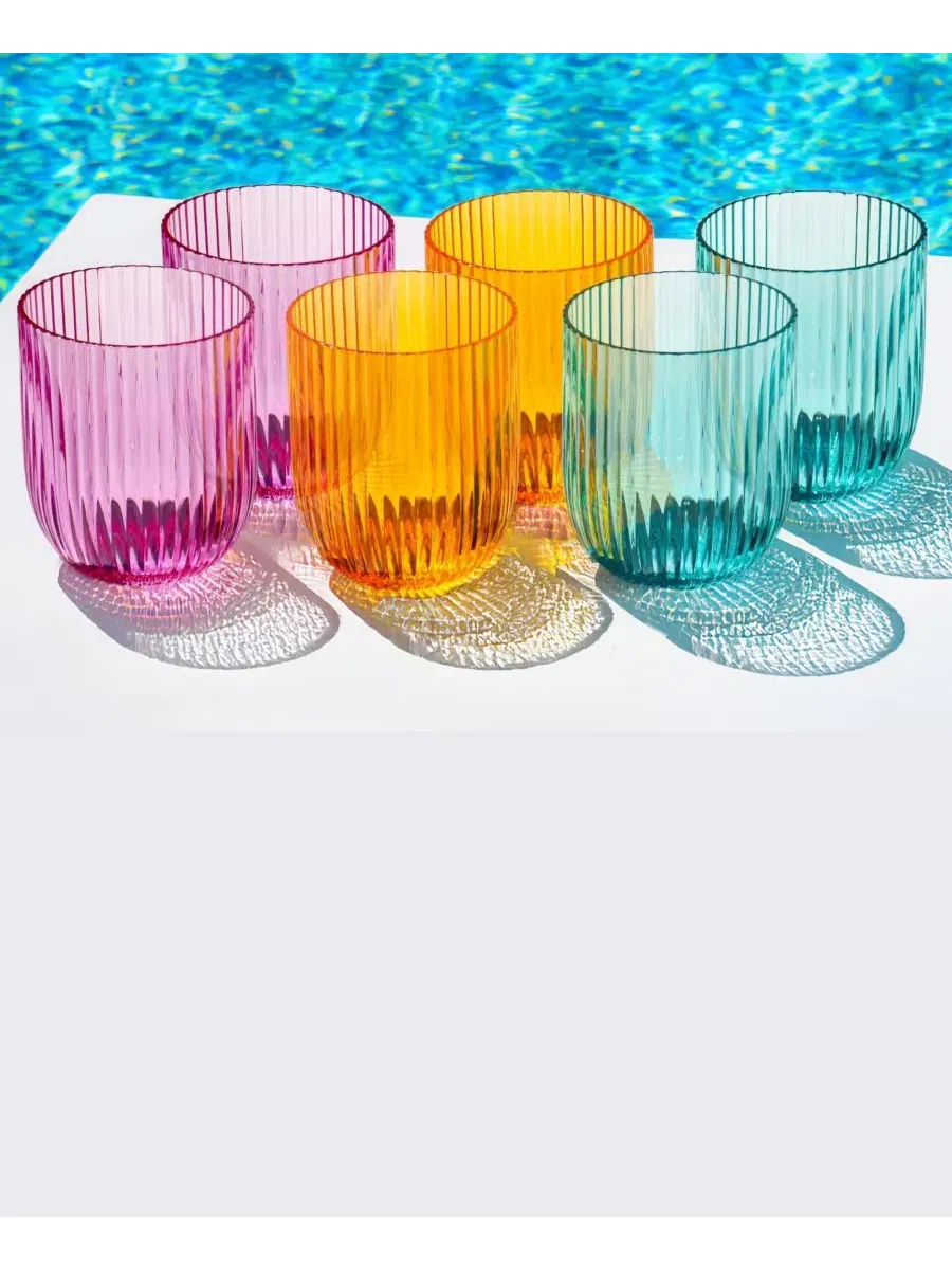 Набор из 6 бокалов для вина без ножки, акриловые, Mesa Abode Homewares — изображение 5 из 5, мульти