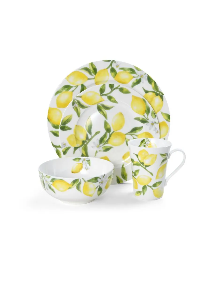 Набор посуды Lemons, 16 предметов, на 4 персоны Mikasa — изображение 2 из 2, мульти