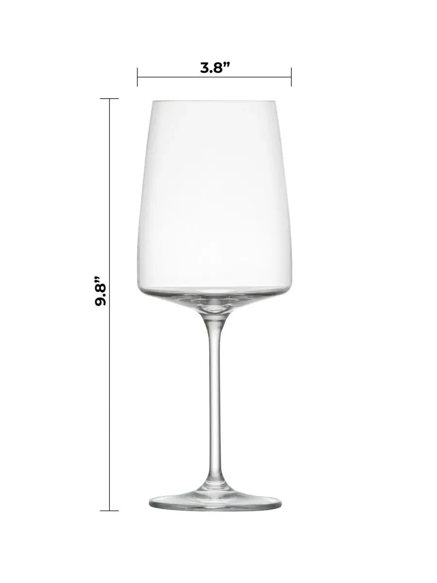 Бокал Sensa Bordeaux, 0,6 л - набор из 6 шт Zwiesel Glas — изображение 4 из 10, прозрачный