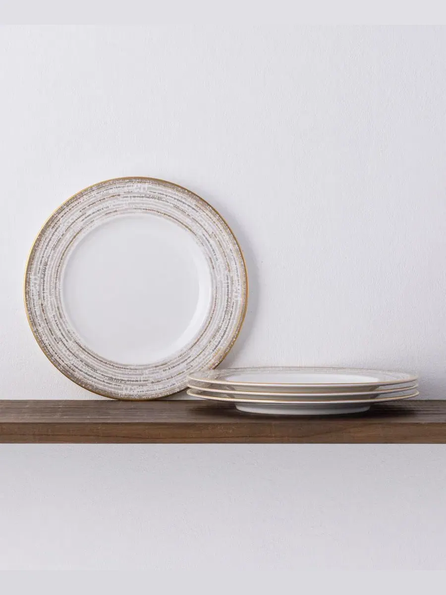 Набор из 4 декоративных тарелок Haku, 25 см Noritake — изображение 13 из 13, белый