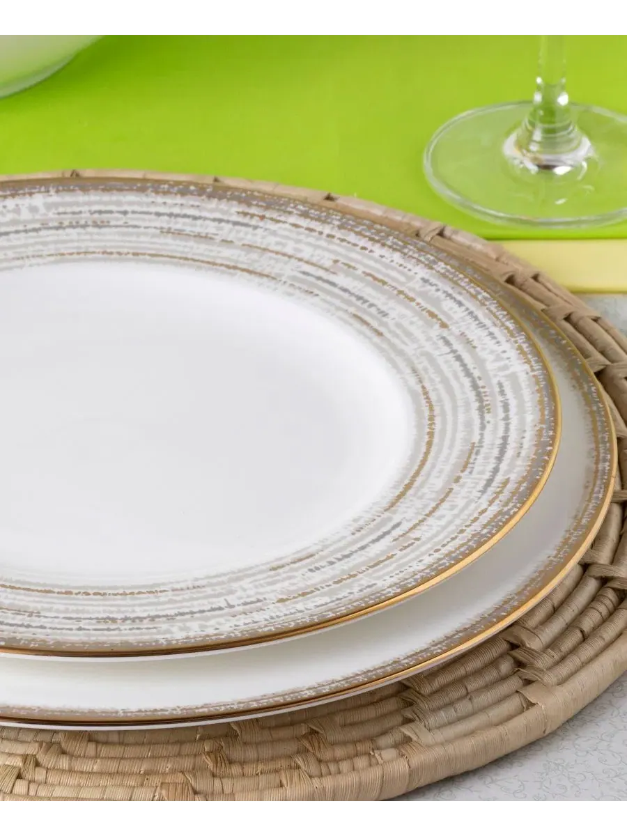 Набор из 4 декоративных тарелок Haku, 25 см Noritake — изображение 5 из 13, белый