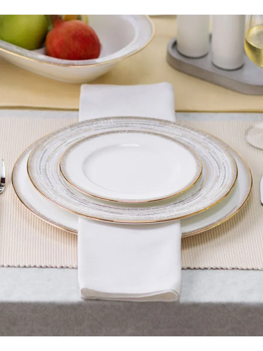 Набор из 4 декоративных тарелок Haku, 25 см Noritake — изображение 7 из 13, белый