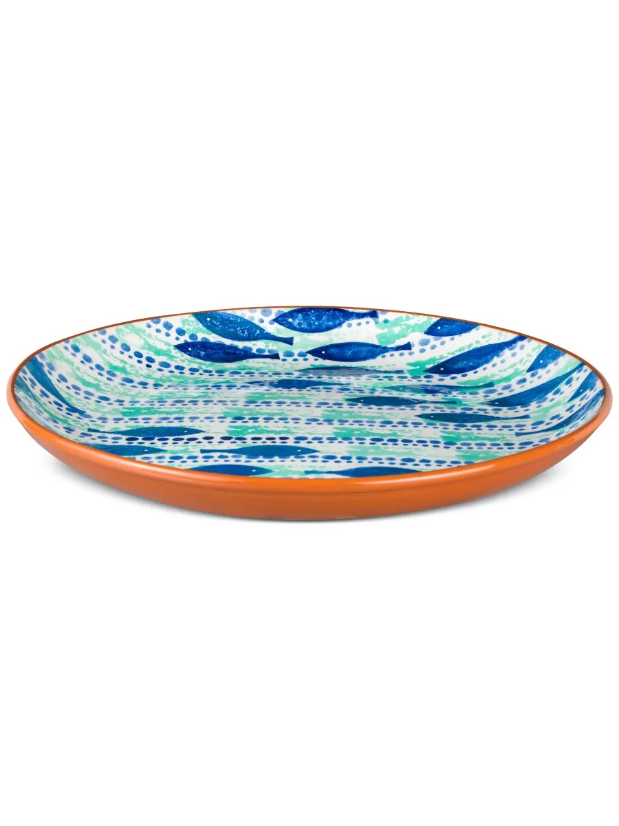 Овальное блюдо Costa Azul Pescador Euro Ceramica — изображение 3 из 3, синий