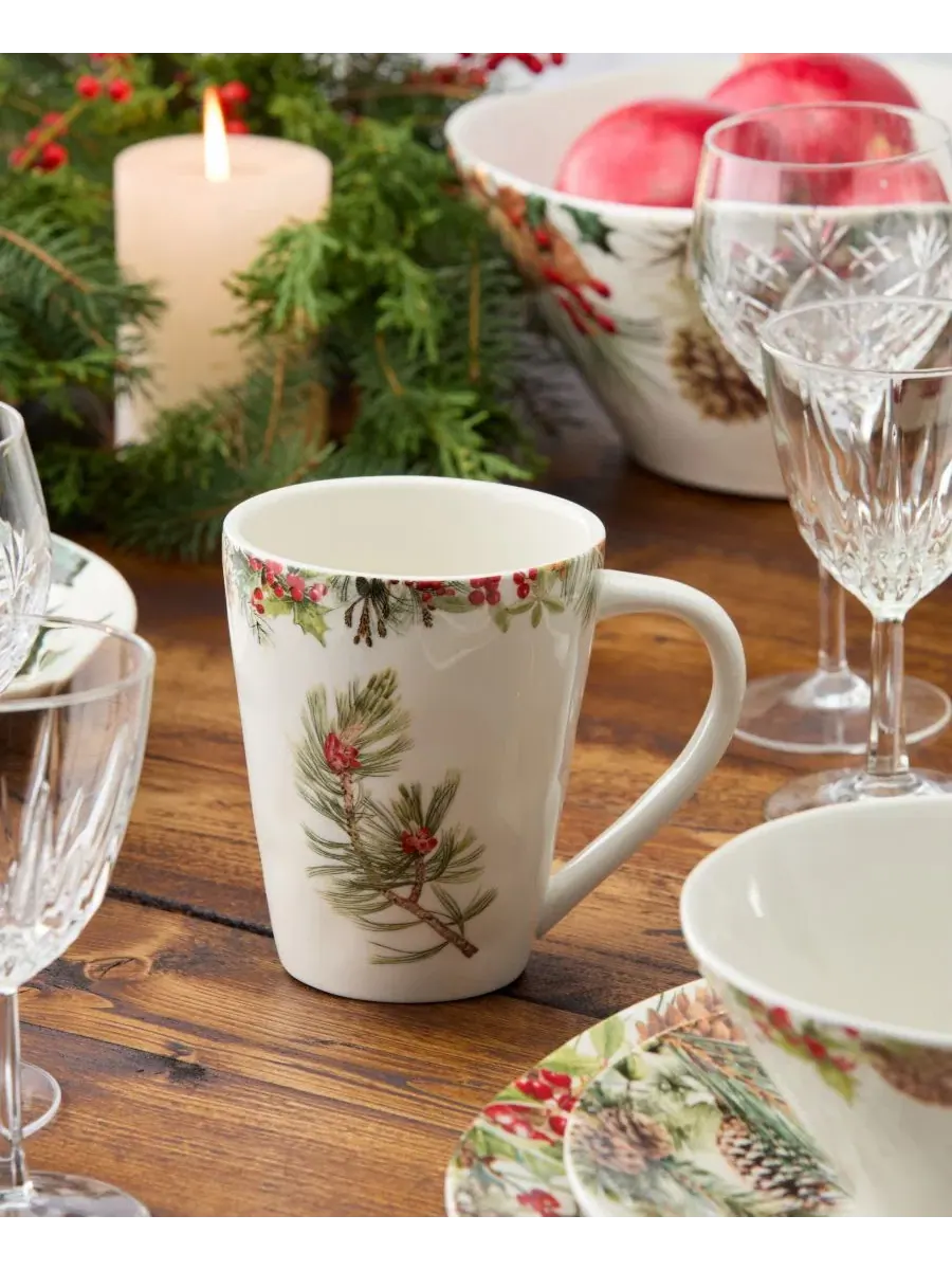 Набор из 4 кружек из каменной керамики Woodland Mugs Certified International — изображение 4 из 5, мульти