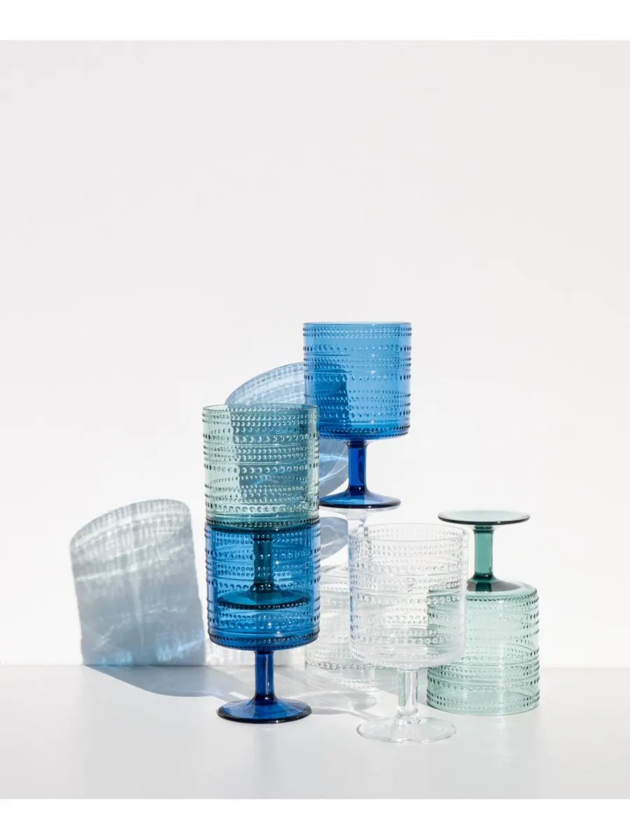 Набор из 6 бокалов с бусинами, 413 мл (14,8 унций) Abode Homewares — изображение 3 из 3, зеленый