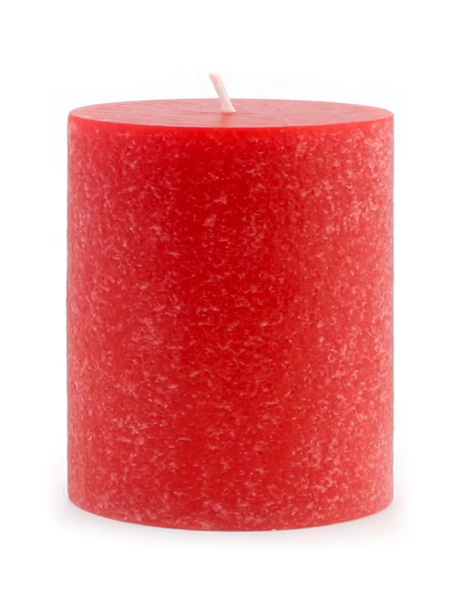 Свеча-столбик Timberline, 4 x 4 дюйма ROOT CANDLES — изображение 1 из 2, красный