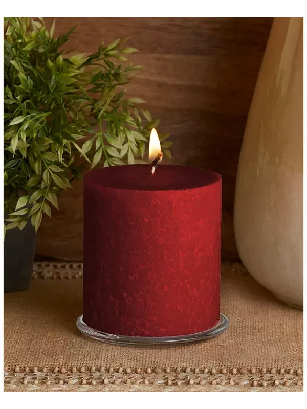 Свеча-Столбик Timberline, 4 x 4 дюйма Root Candles — изображение 2 из 2, гранат