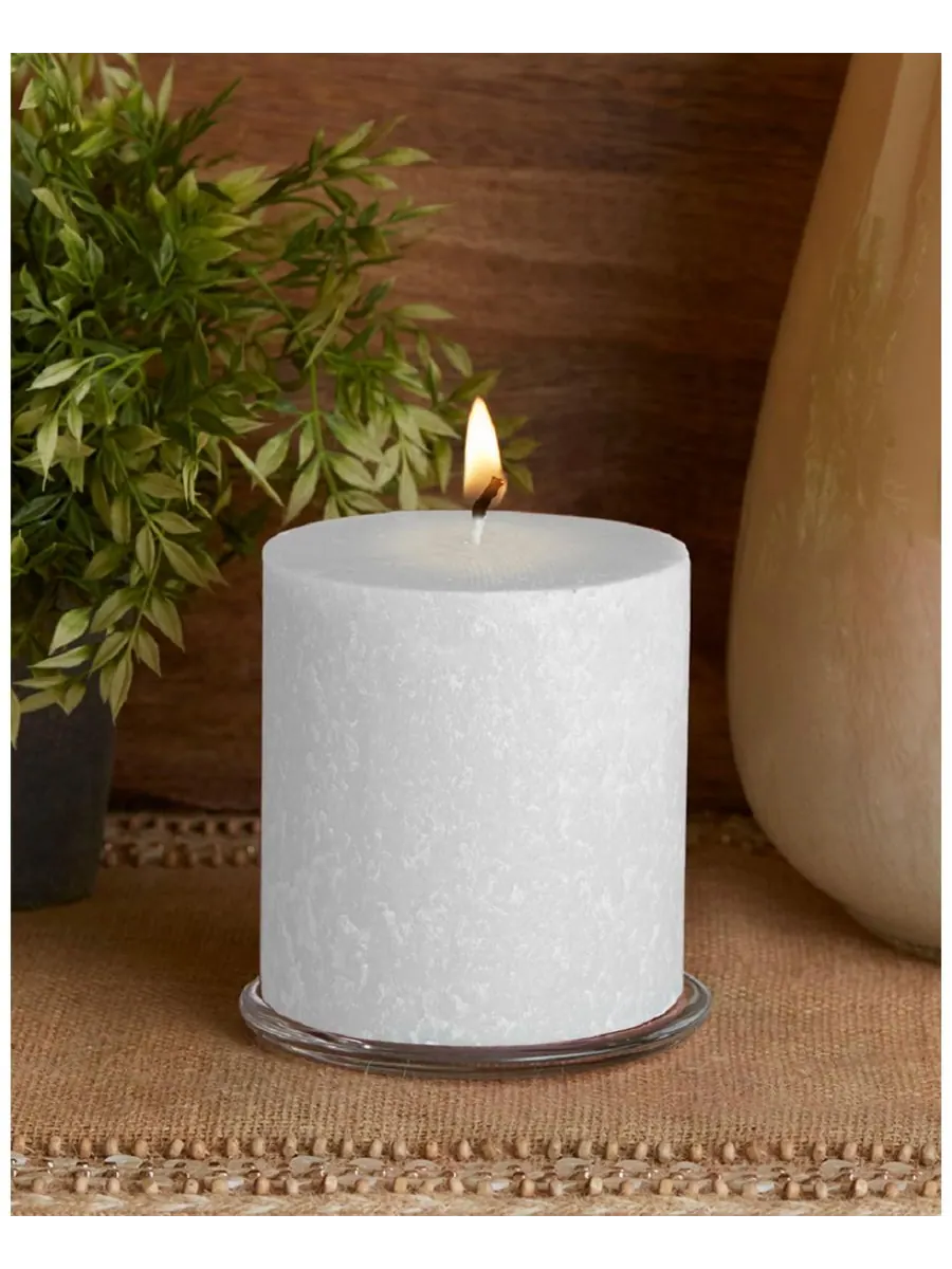 Свеча-столбик Timberline, 4 x 4 дюйма ROOT CANDLES — изображение 2 из 2, белый