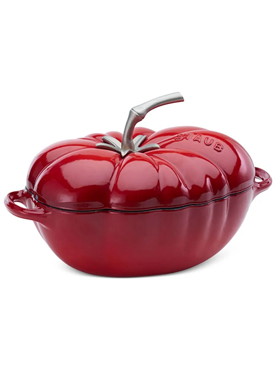 Фигурная кокотница Staub La Cocotte «Томат», 25 см, 2.8 л — красный
