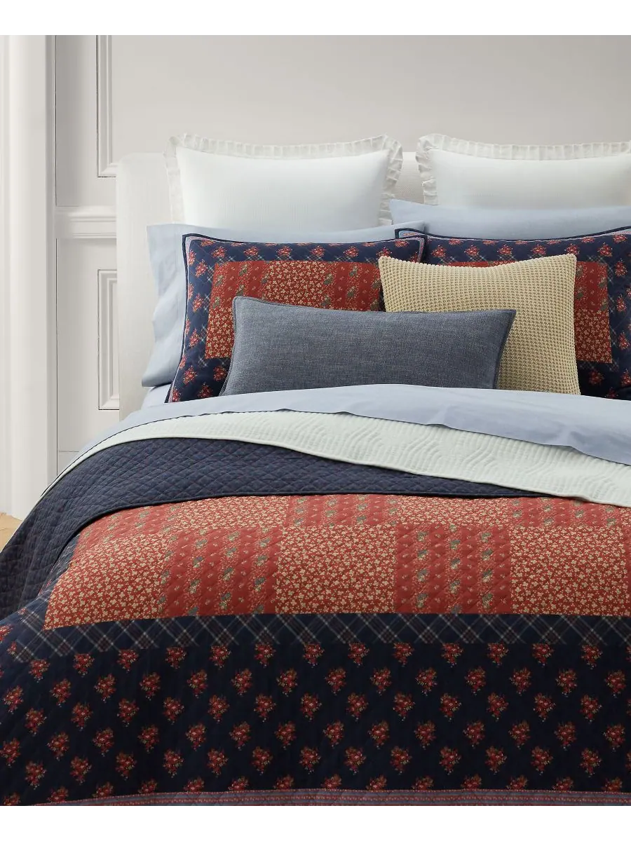 Одеяло Claremont из мягкого хлопка с цветочным узором, размер Full/Queen Lauren Ralph Lauren