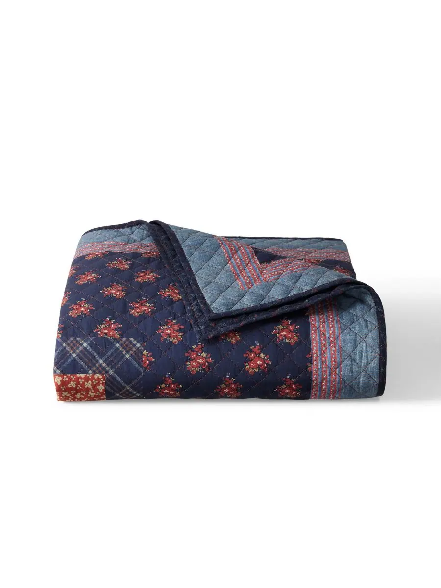 Одеяло Claremont из мягкого хлопка с цветочным узором, размер Full/Queen Lauren Ralph Lauren — изображение 3 из 3