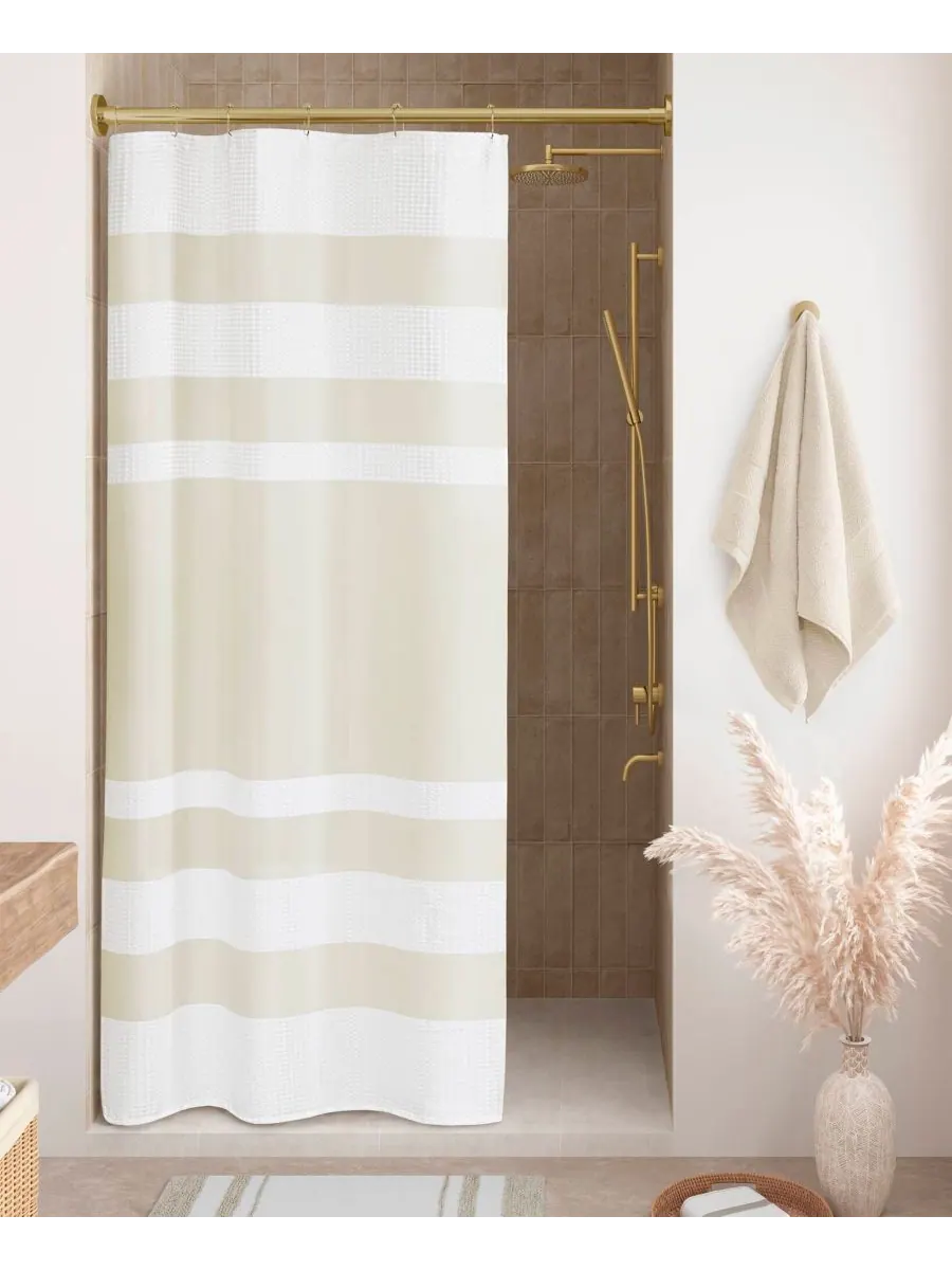 Шторка для душа spa waffle 3m-scotchgard, 36" x 72" Madison Park — изображение 1 из 9, бежевый