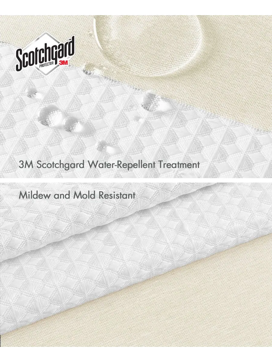 Шторка для душа spa waffle 3m-scotchgard, 36" x 72" Madison Park — изображение 8 из 9, бежевый