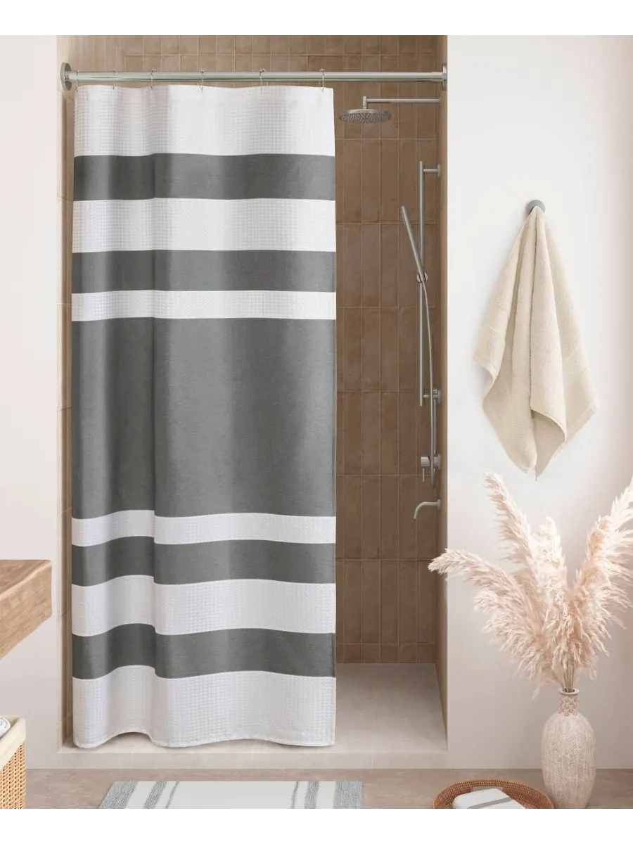 Шторка для душа spa waffle 3m-scotchgard, 36" x 72" Madison Park — изображение 1 из 9, темно-серый