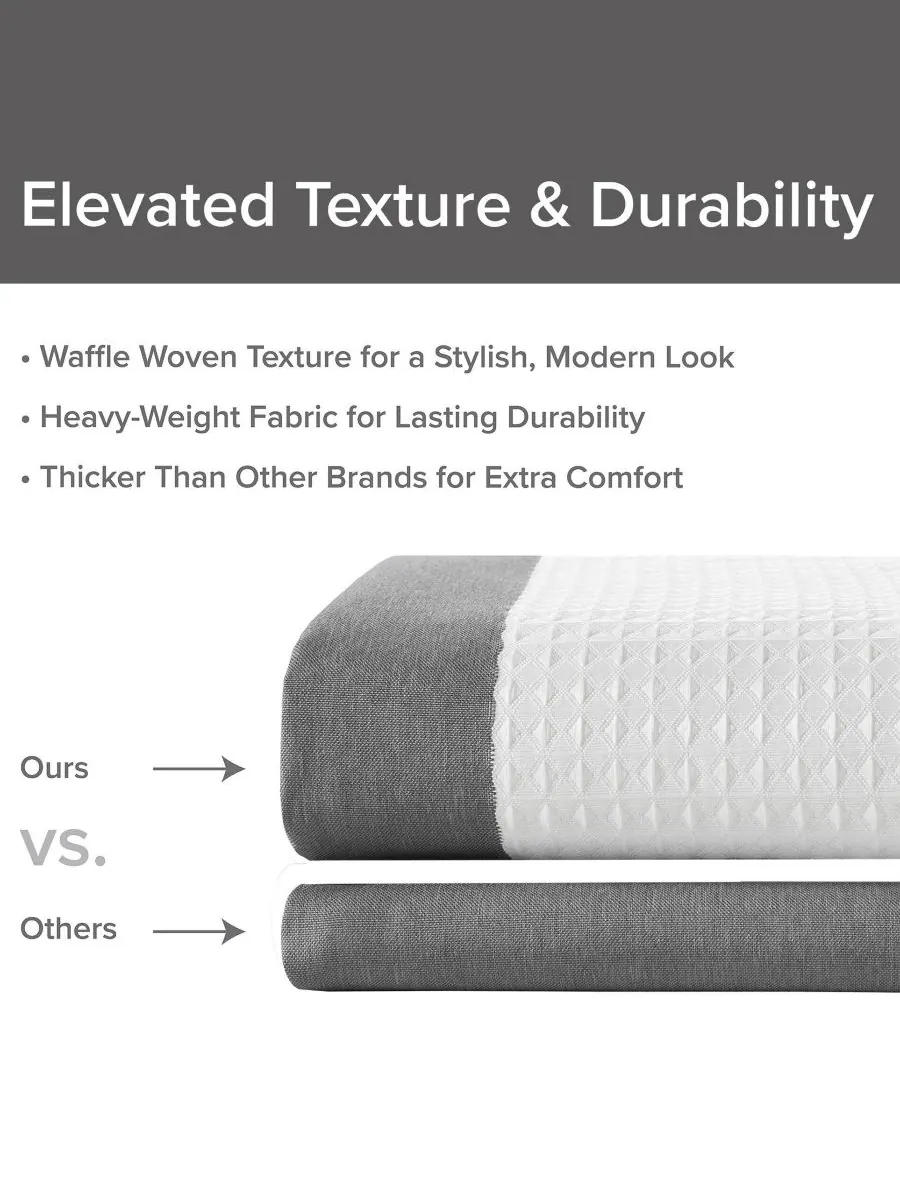 Шторка для душа spa waffle 3m-scotchgard, 36" x 72" Madison Park — изображение 9 из 9, темно-серый