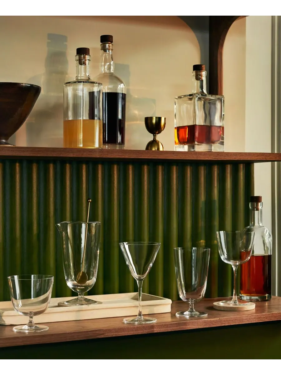 Набор из 4 больших коктейльных бокалов Bar Giani Nude Glass — изображение 4 из 4, прозрачный