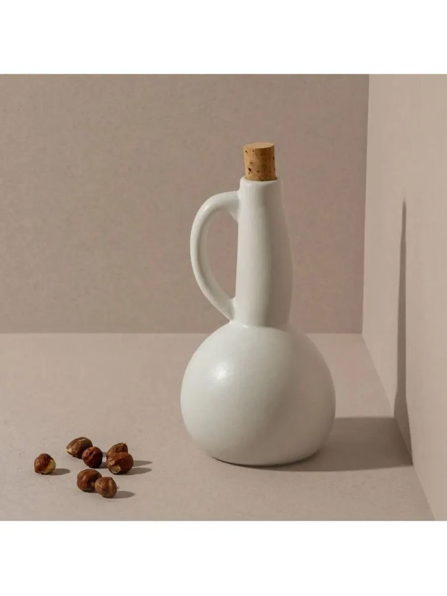 Керамический графин для оливкового масла Dadasi Gharyan Stoneware, 0.45 л — изображение 3 из 3, белый