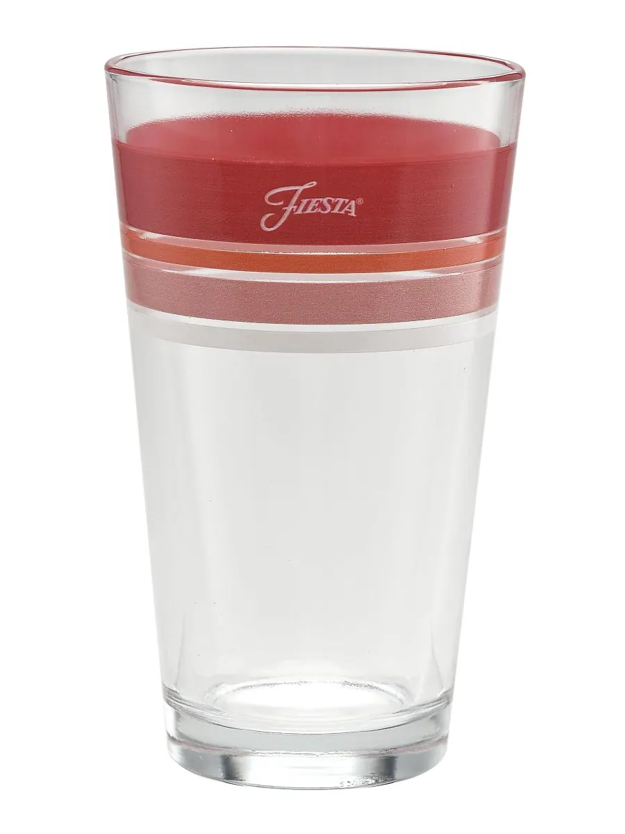 Набор из 4 стеклянных стаканов-холодильников Sunset Horizon Edgeline Tapered Cooler Glass Fiesta — изображение 2 из 3, белый