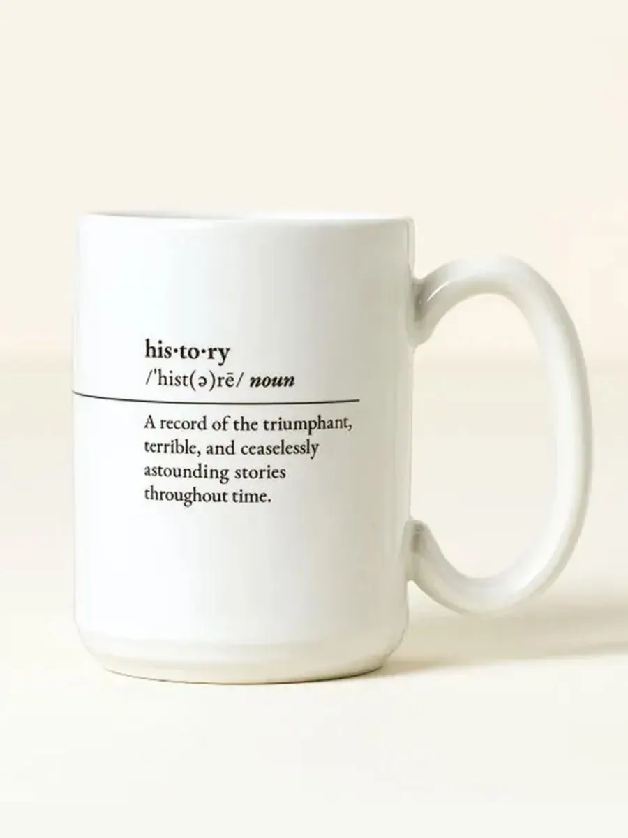 Интерактивная кружка History Every Day с QR-кодом, 425 мл Uncommon Goods — белый
